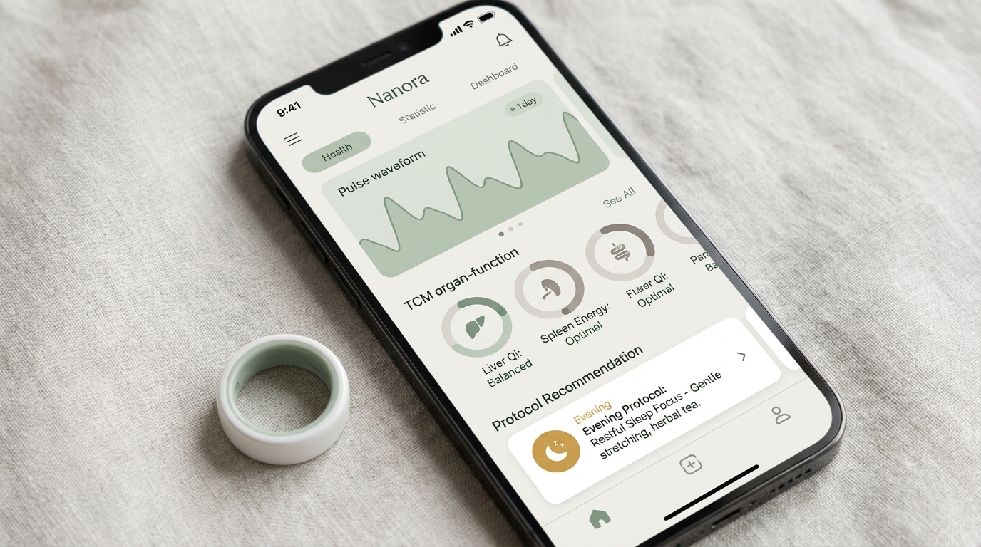 Mere app onboarding flow showing the health questionnaire, protocol selection, and first shipment confirmation screens